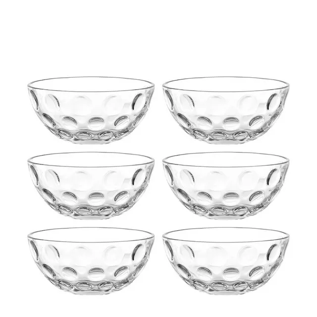 leonardo-cucina-optic-bol-verre-10-cm-lot-6-transparent image 1