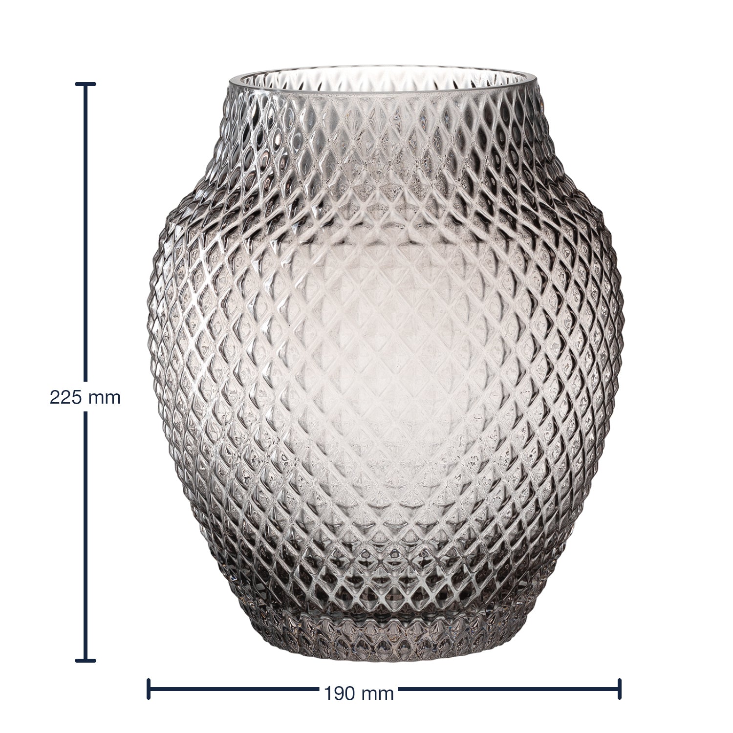 leonardo-poesia-23-cm-vase-verre-gris-panse image 2
