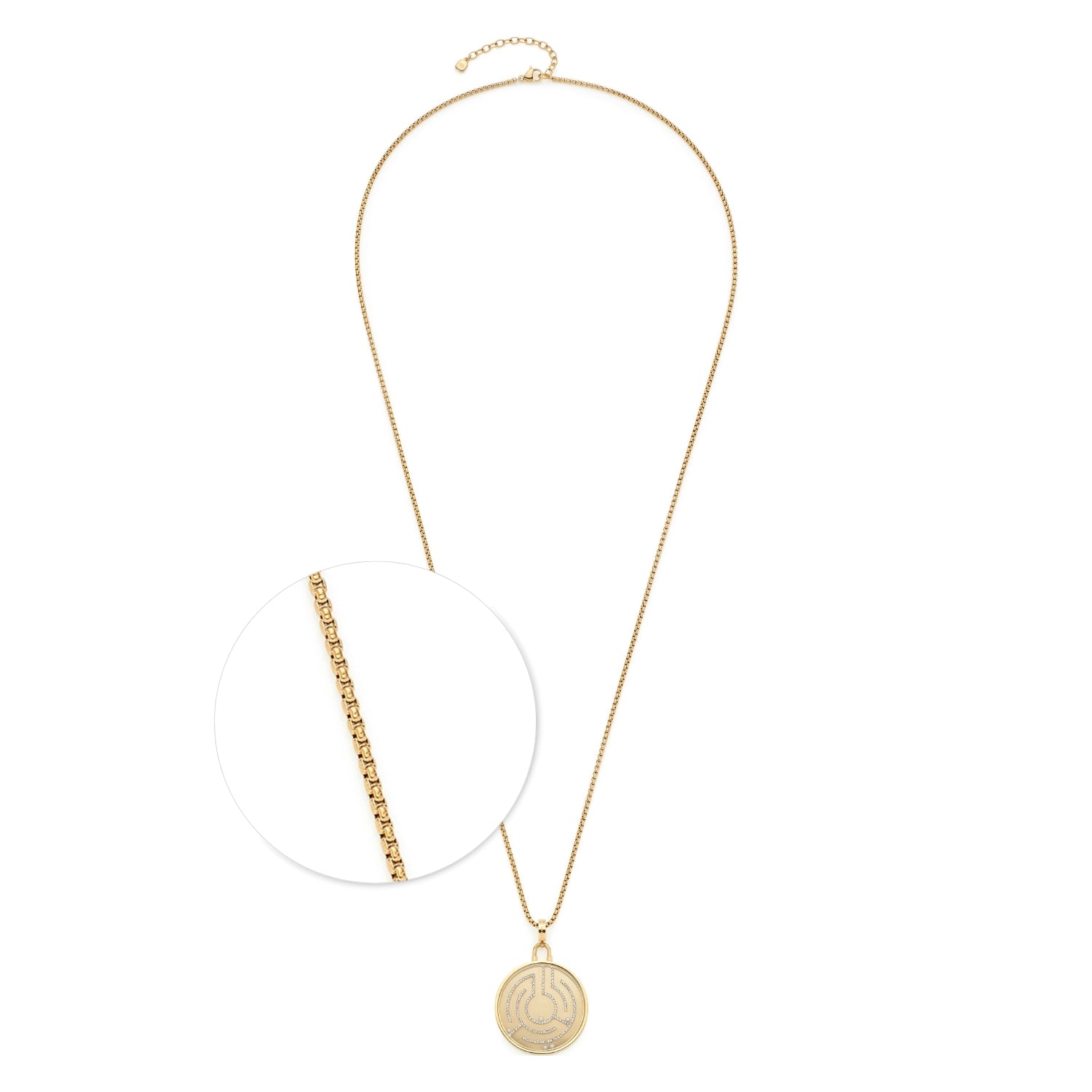 leonardo-joy-collier-long-dor-pendentif-labyrinthe-80-cm image 1