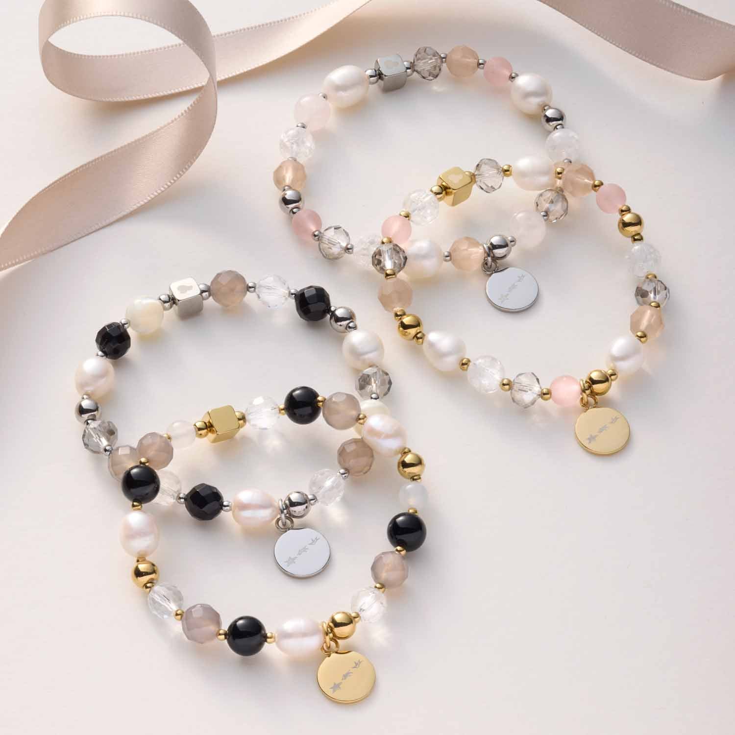 leonardo-hope-bracelet-perles-dor-ros-lastique image 5