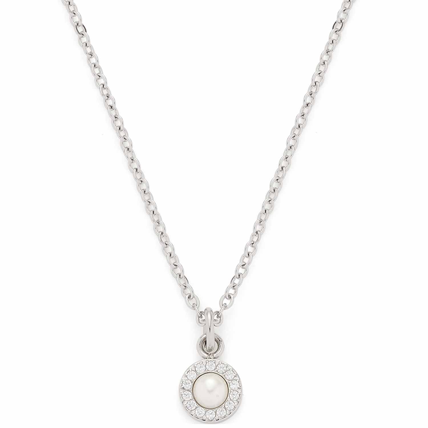 leonardo-isa-collier-argent-42-cm-perle-blanche-zirconia image 2
