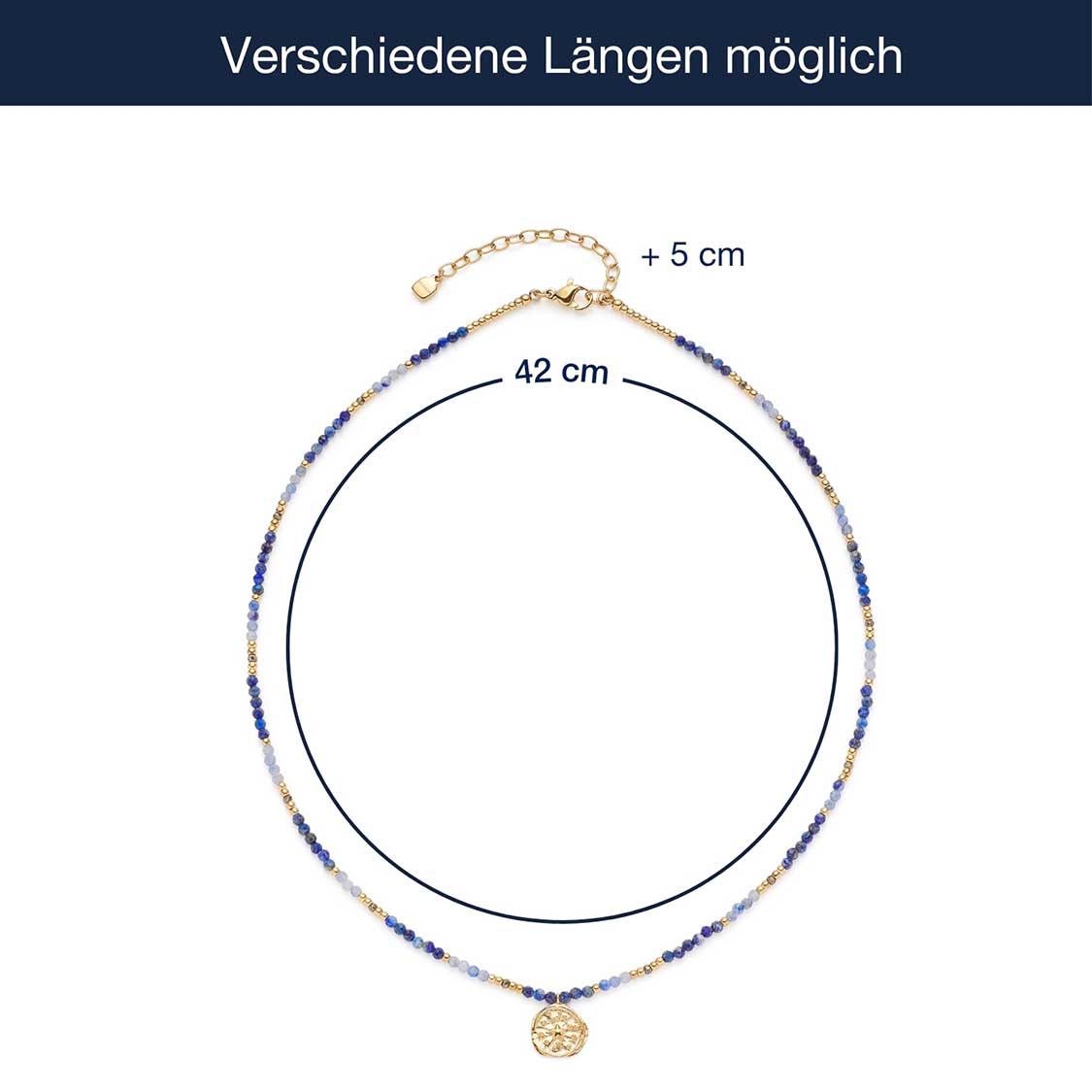 leonardo-rose-collier-dor-42-cm-pierres-bleues-m-daille image 5