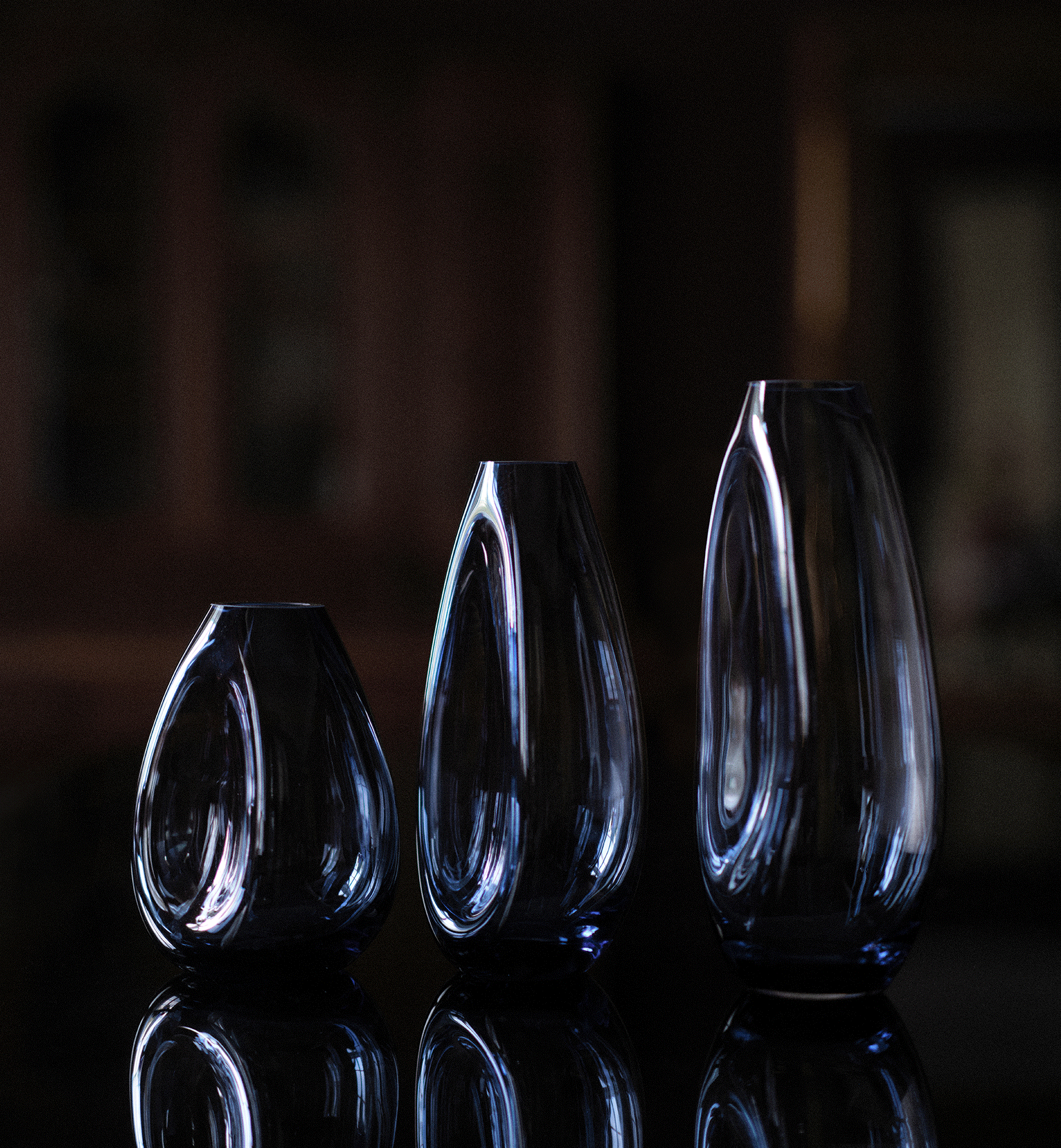 krosno-flow-vase-cristal-28-cm-bleu-marine image 2