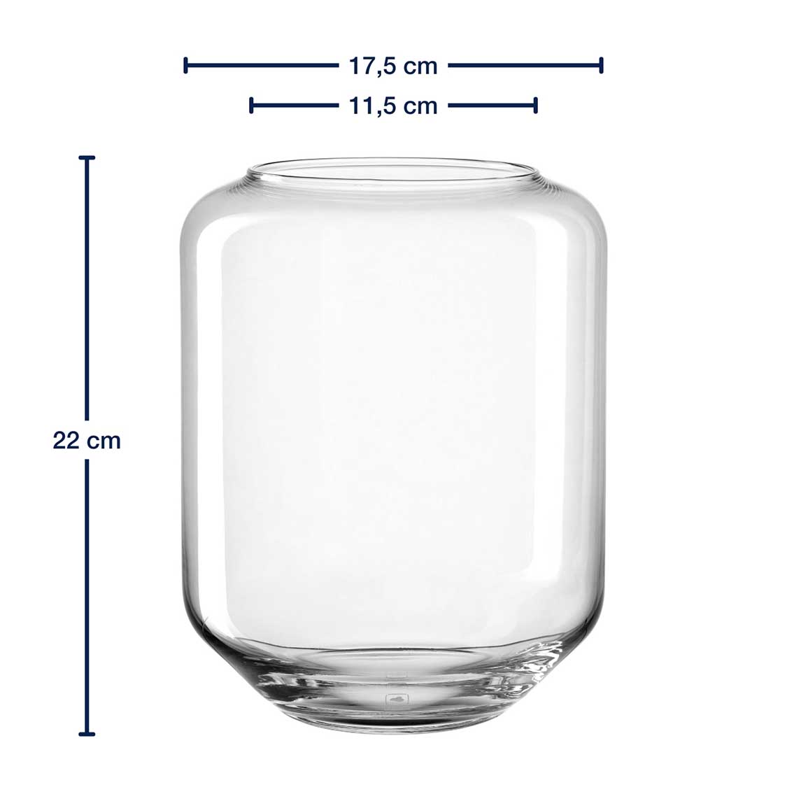 leonardo-milano-photophore-verre-22-cm-transparent image 3