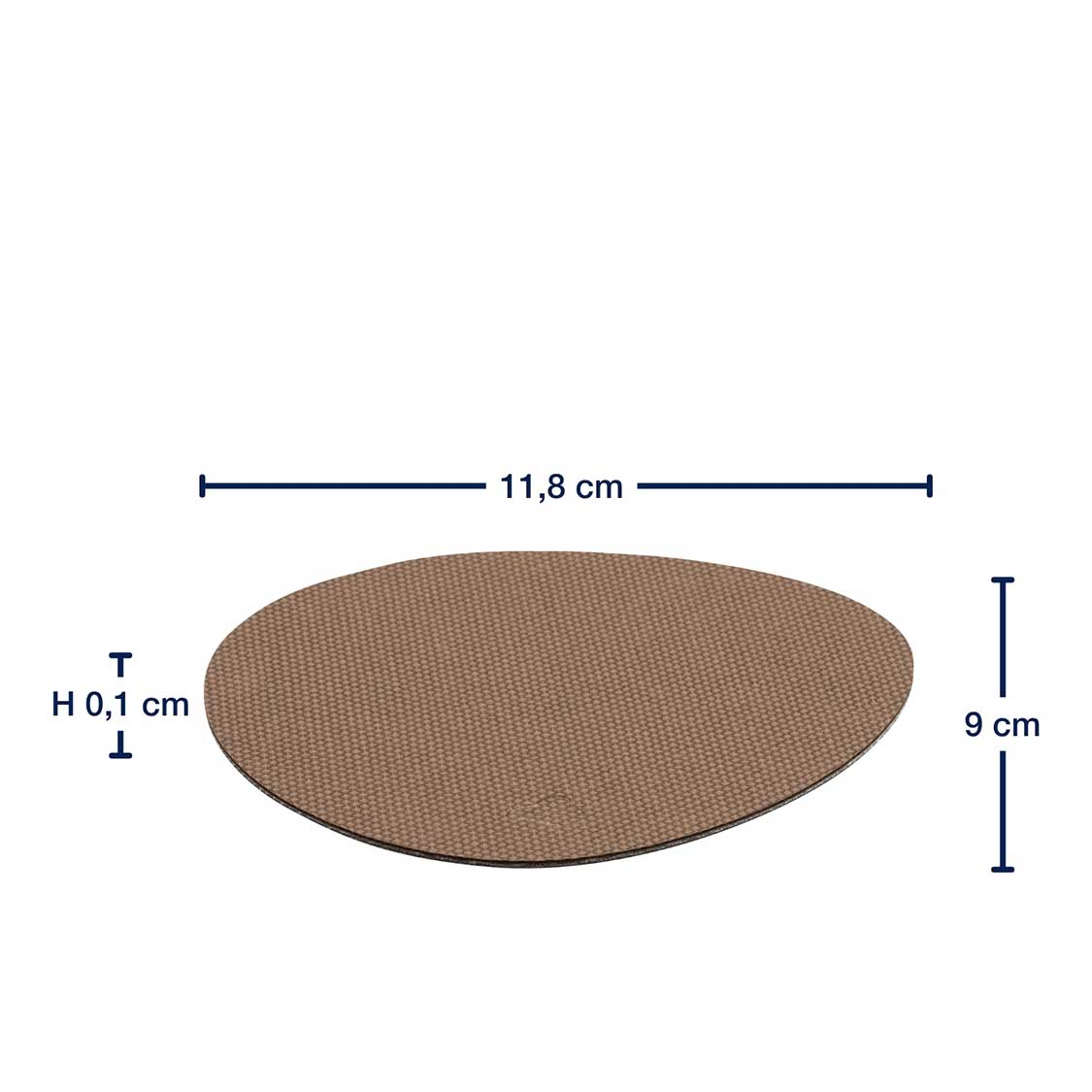 leonardo-gocce-dessous-de-verre-marron-beige-lot-4-ovale image 3