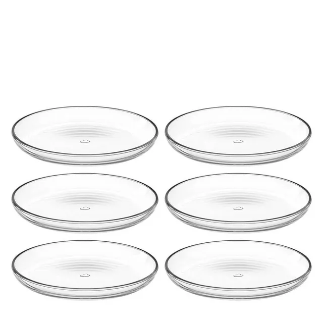 leonardo-cucina-assiette-18-cm-lot-de-6-verre-transparent image 1