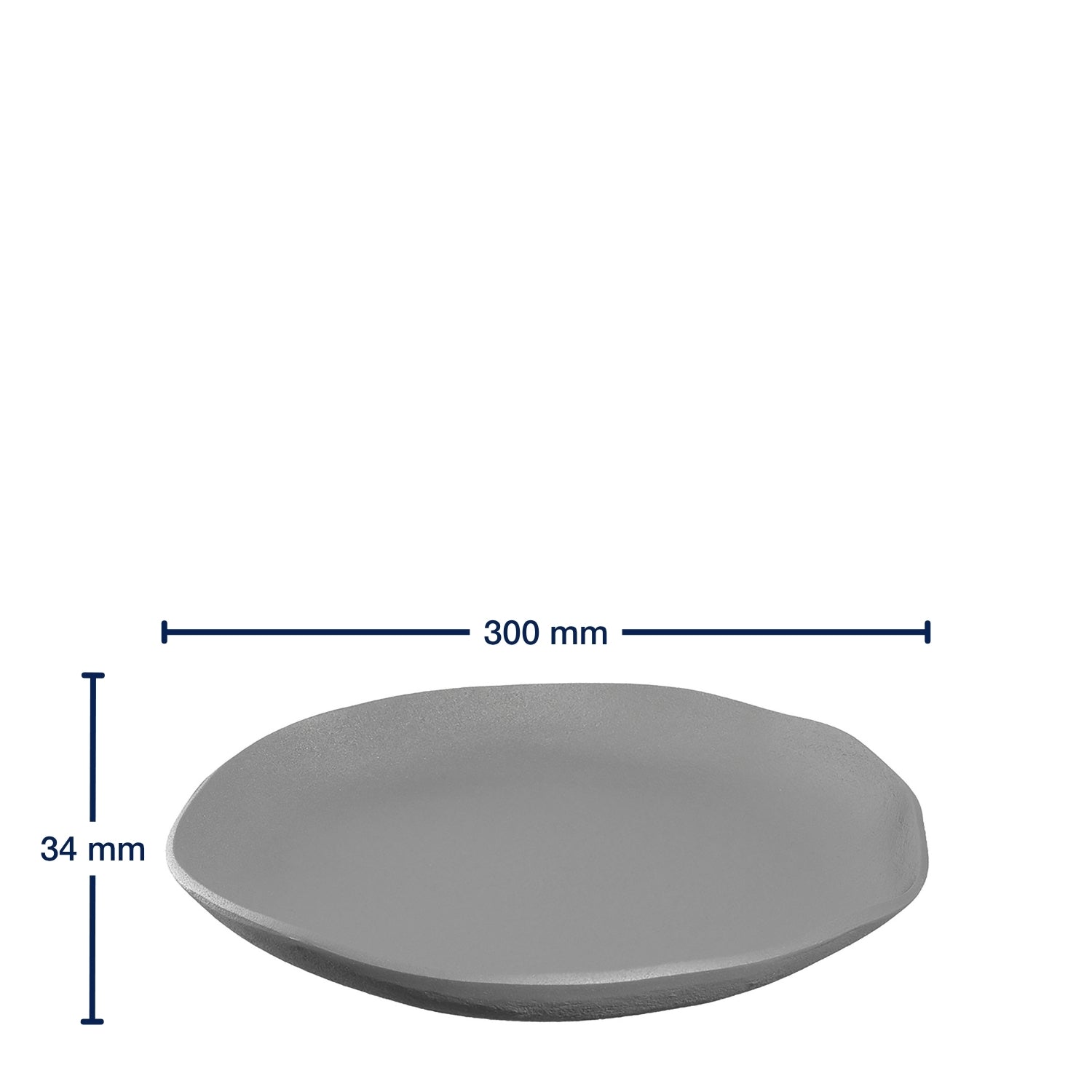 leonardo-casolare-coupe-d-corative-grise-30-cm-aluminium image 2