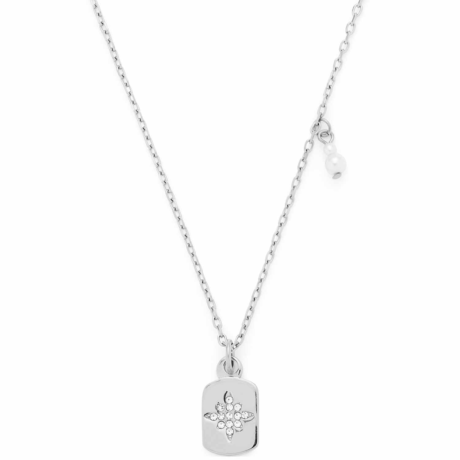 leonardo-amarila-collier-argent-42-cm-acier-pendentif-toile image 2