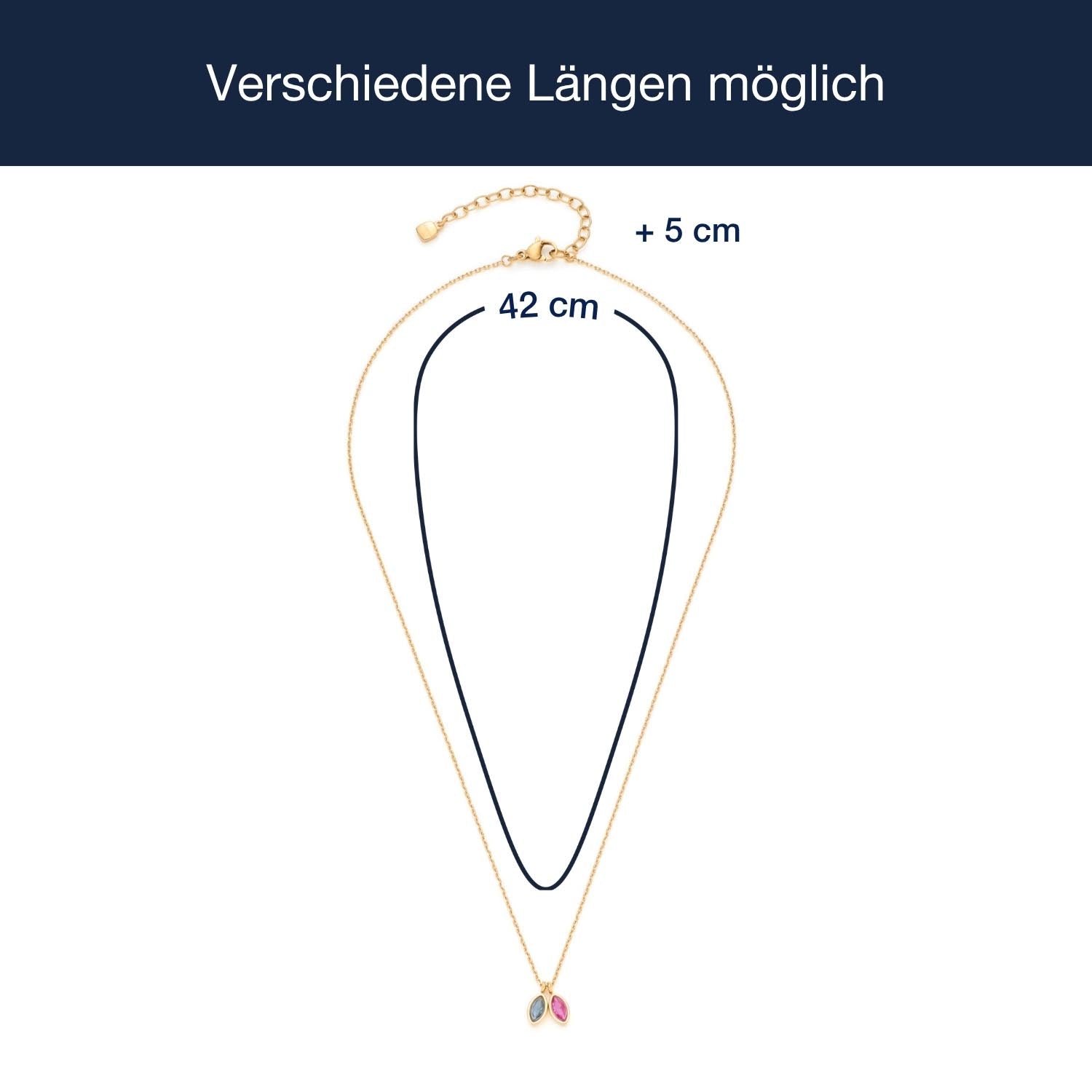 leonardo-may-collier-42-cm-dor-pendentifs-bleu-rose image 4