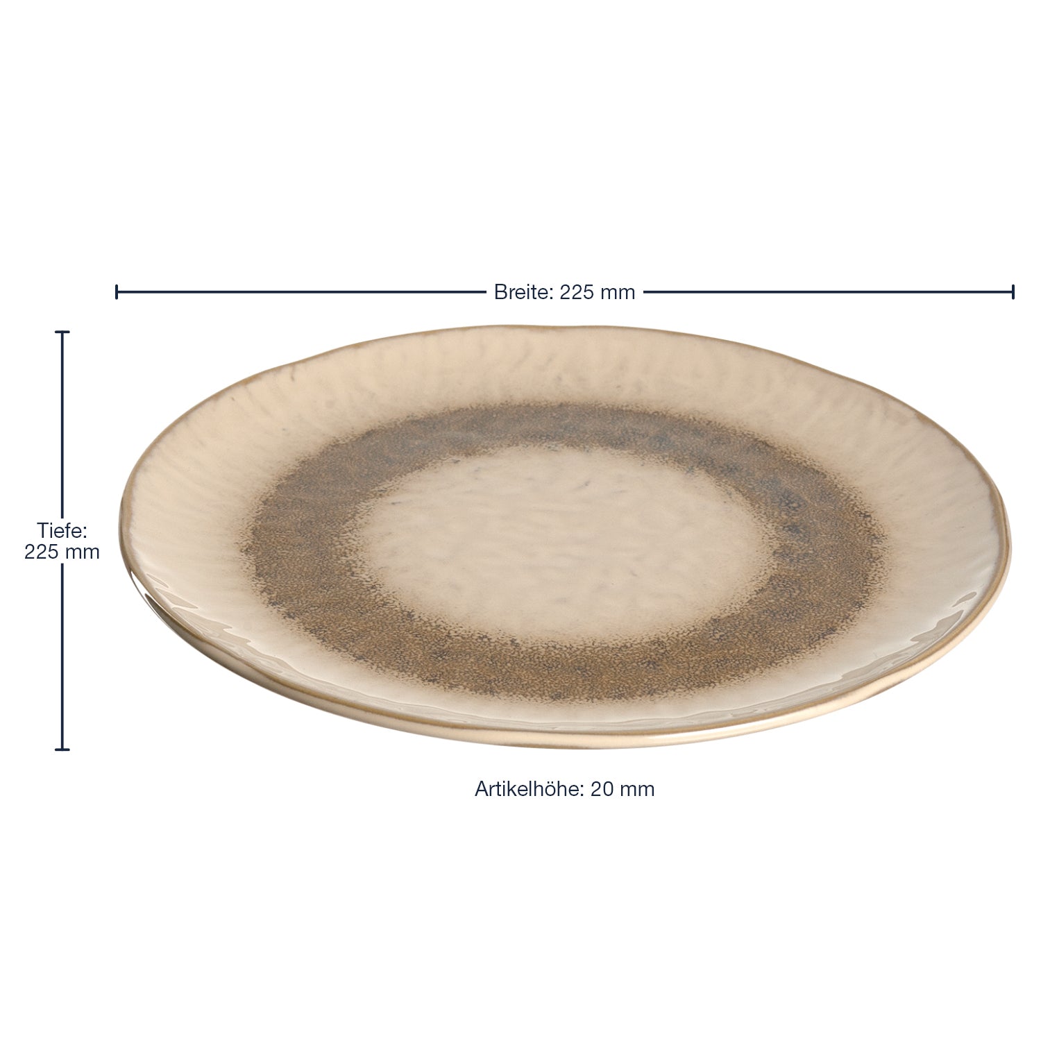 leonardo-matera-assiette-c-ramique-beige-23-cm-lot-6 image 2