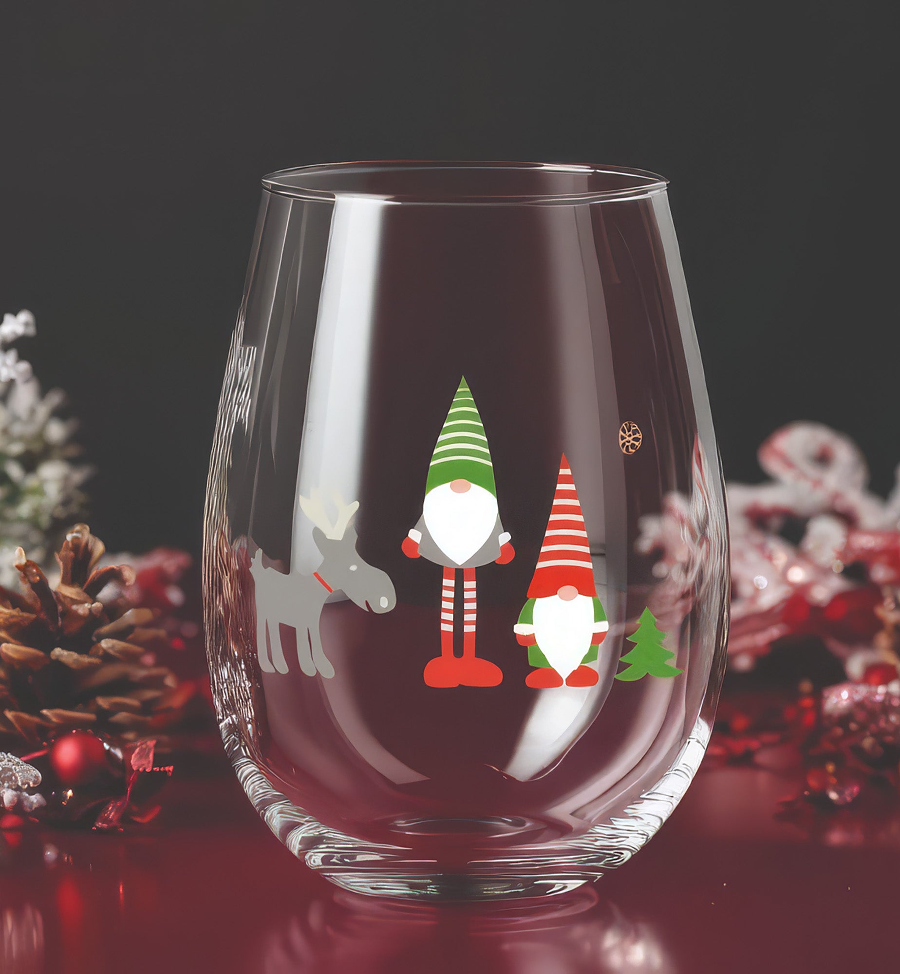 krosno-christmas-verre-eau-gnomes-550-ml image 4
