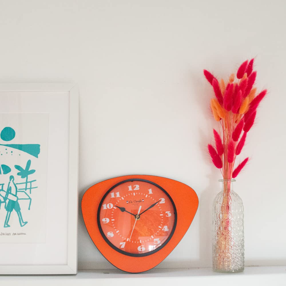 la-carafe-mediator-originale-horloge-murale-abricot image 3