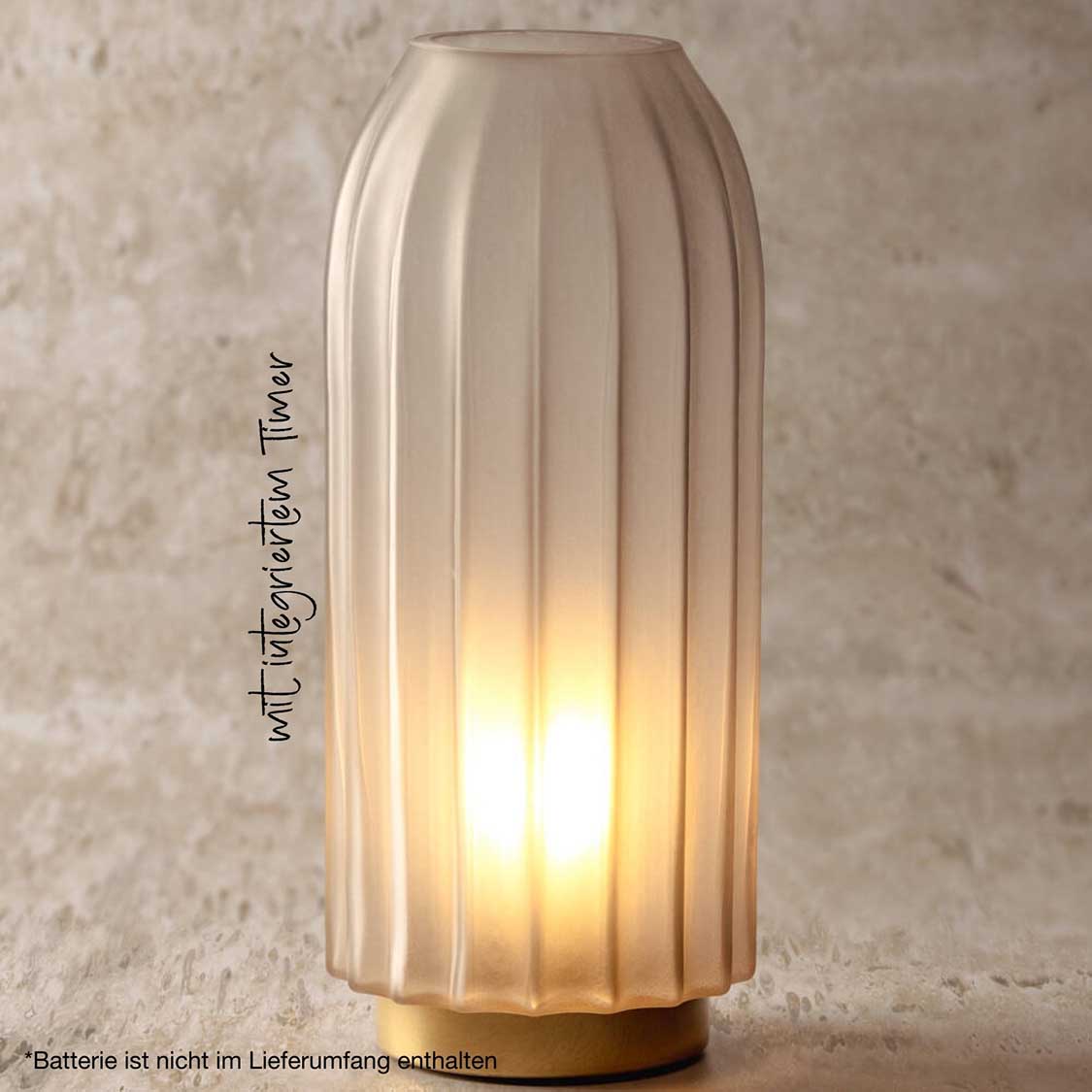 leonardo-silenzio-lampe-led-gris-satin-28-cm-socle-dor image 4