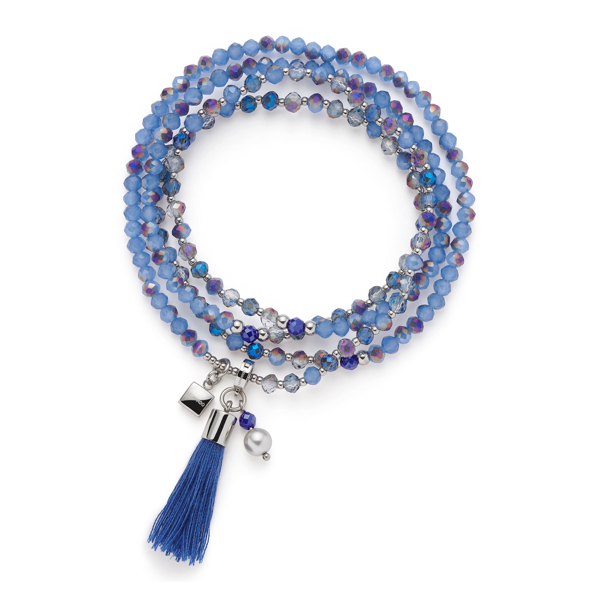 leonardo-donna-collier-bleu-80-cm-perles-verre image 2