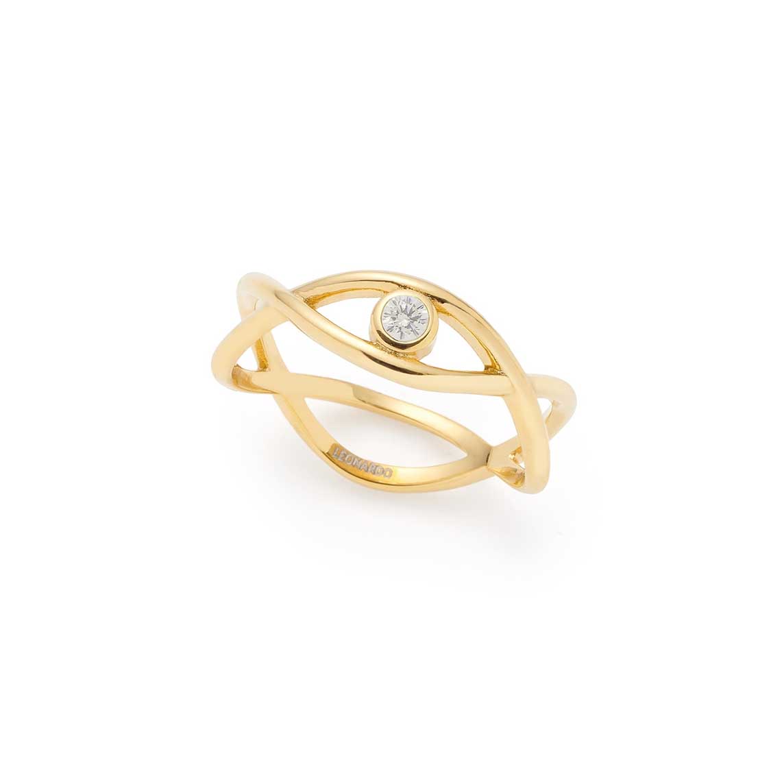 leonardo-tavari-ciao-bague-dor-e-zirconia-taille-20-entrelac-e image 1