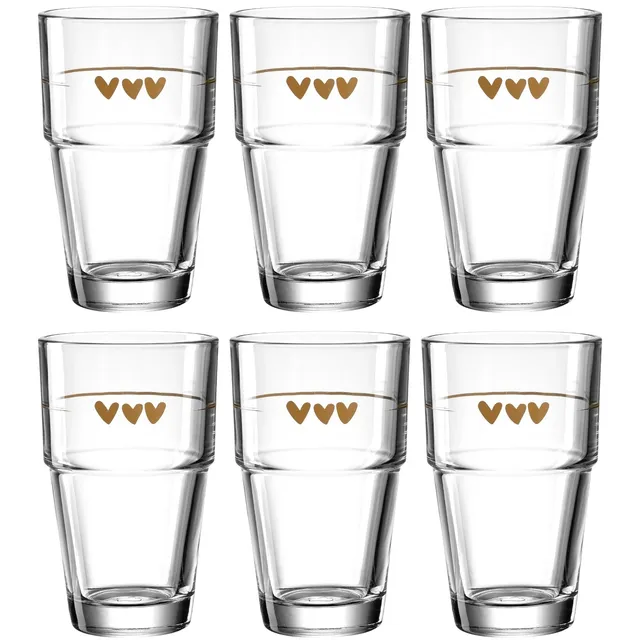 leonardo-solo-tasse-410-ml-coeurs-lot-de-6 image 1