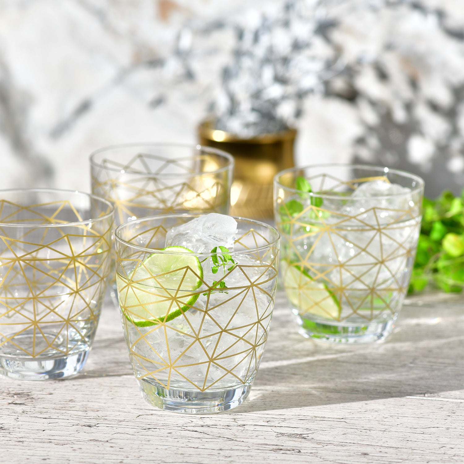 krosno-ananas-verre-d-cor-370-ml-noir-dor image 3