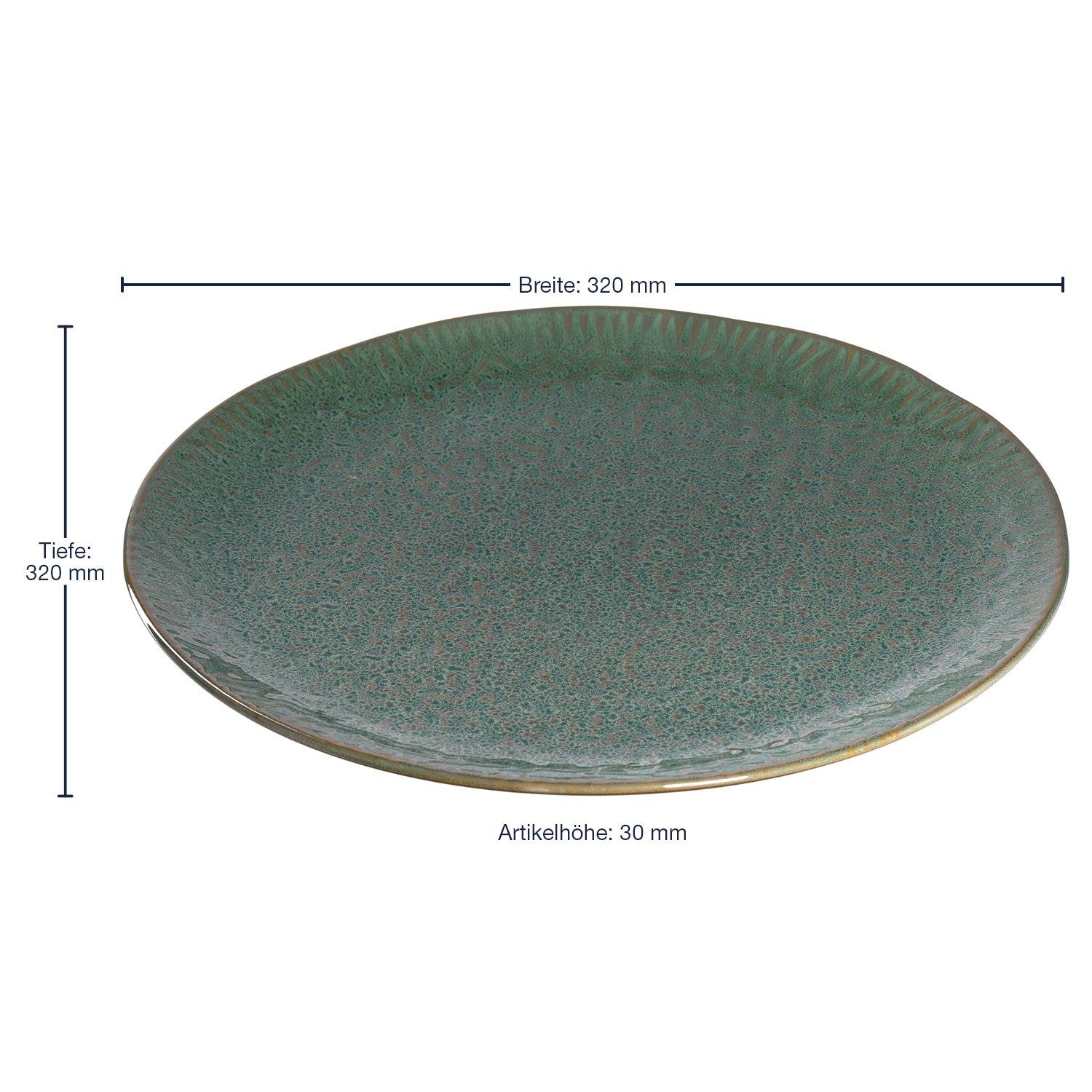 leonardo-matera-assiette-c-ramique-32-cm-verte image 2