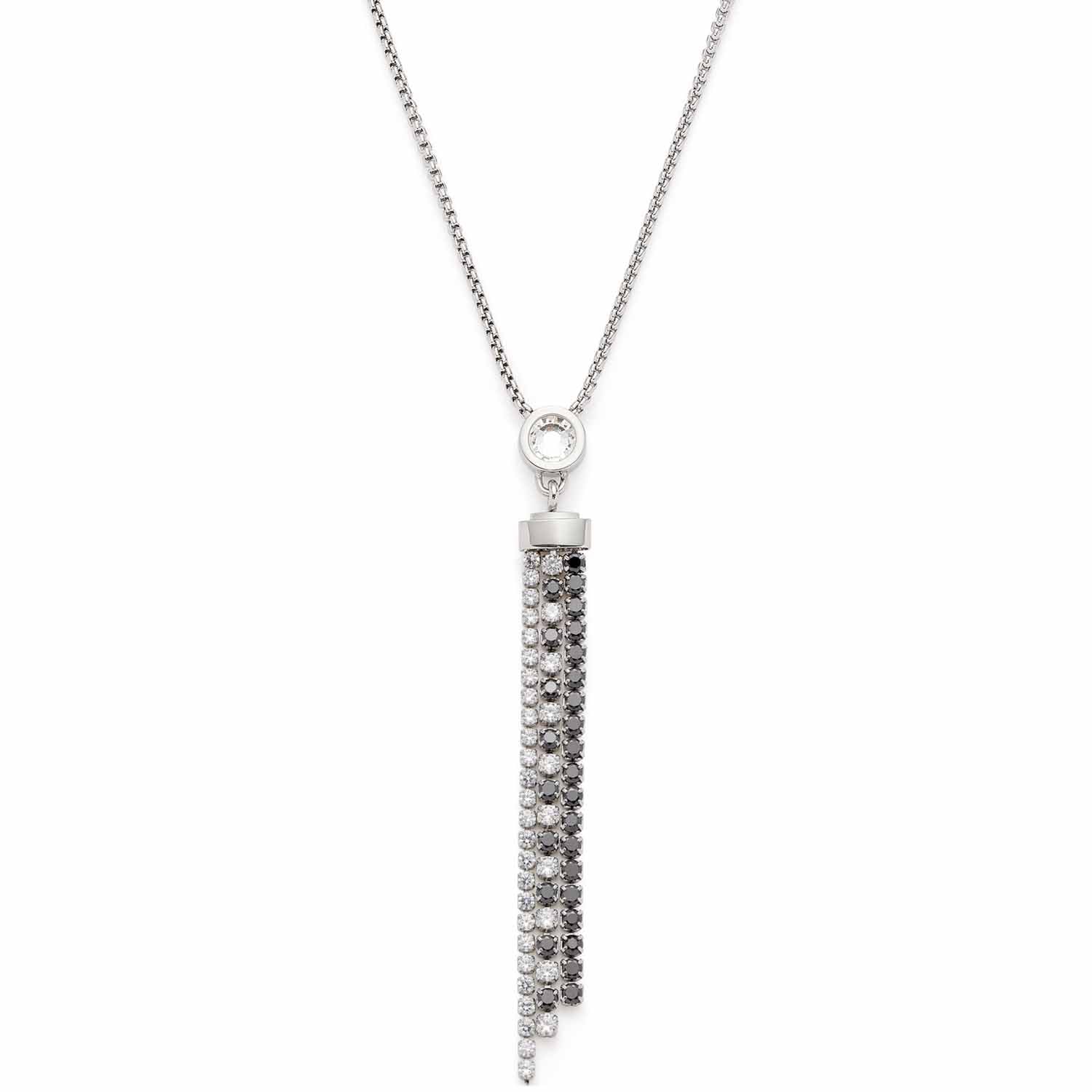 leonardo-atura-collier-court-42-cm-franges-noir image 2