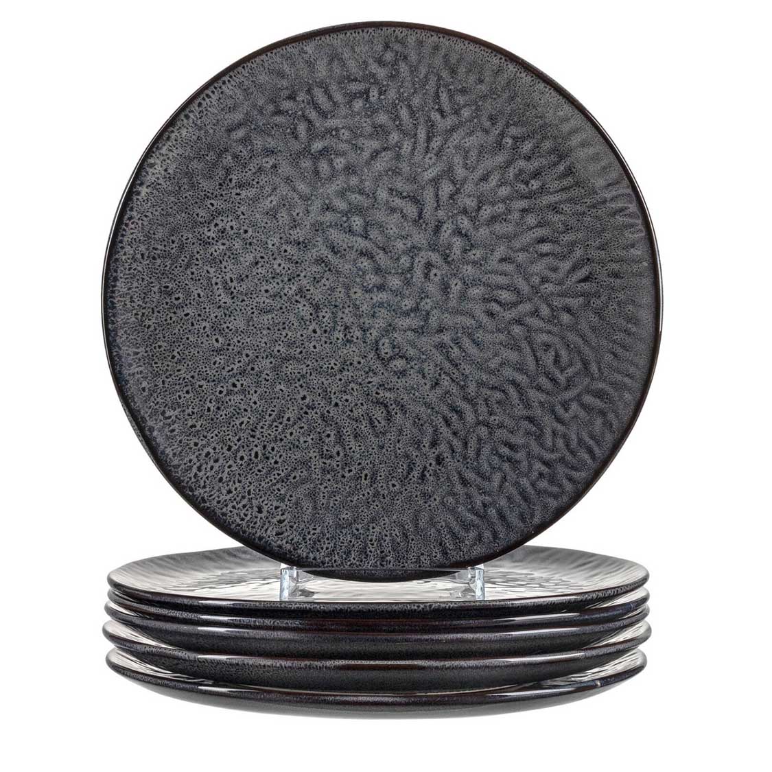 leonardo-matera-assiette-27-cm-anthracite-lot-6 image 1