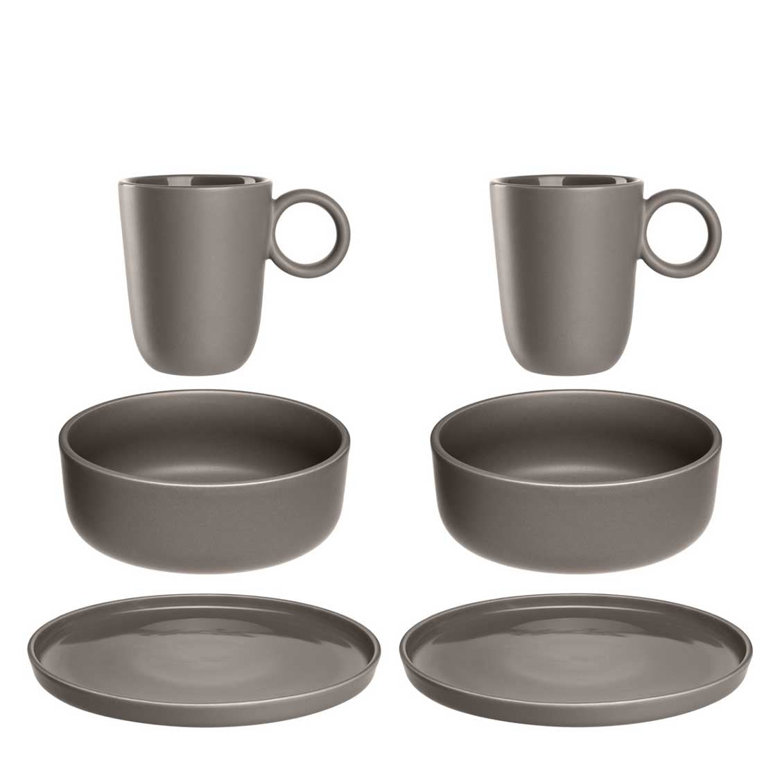 leonardo-roma-service-vaisselle-taupe-6-pi-ces-2-pers image 3