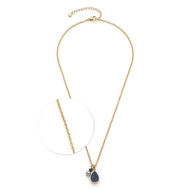 leonardo-aline-45-cm-collier-dor-agate-goutte image 1