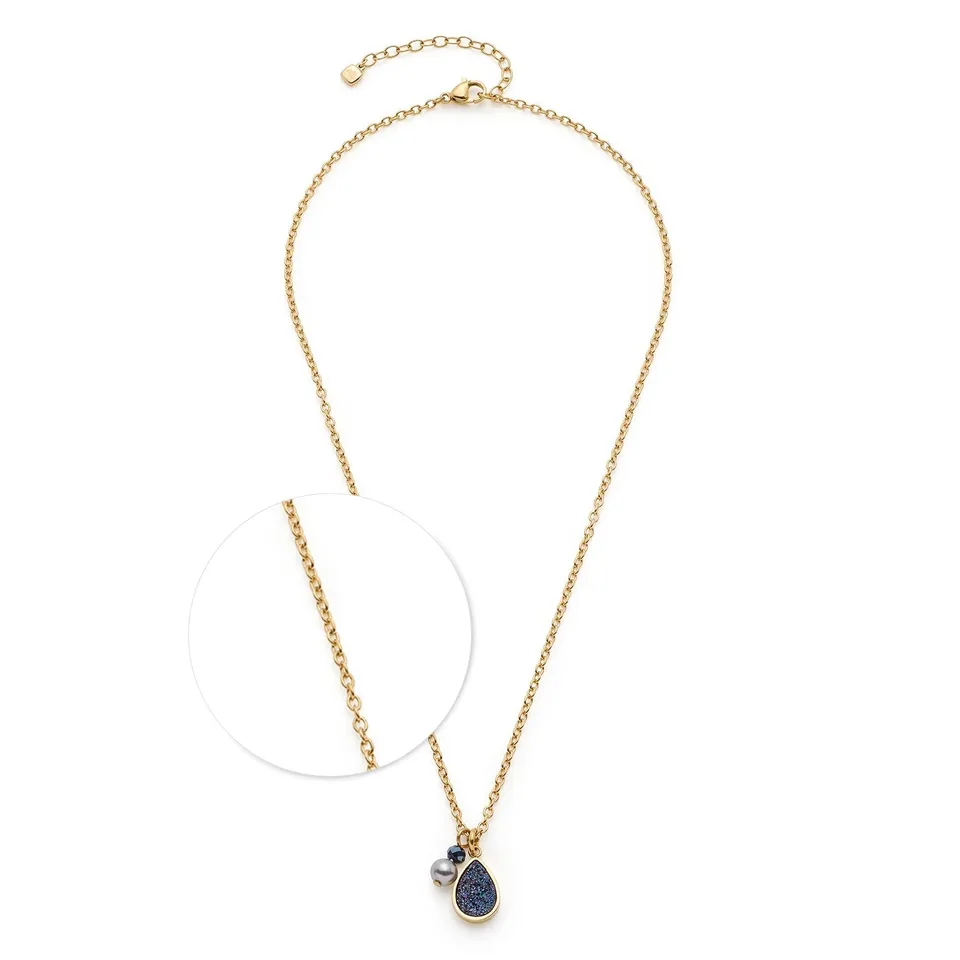 leonardo-aline-45-cm-collier-dor-agate-goutte image 1