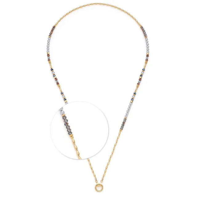 leonardo-cindy-collier-sautoir-perles-bleu-70-cm-dor image 1