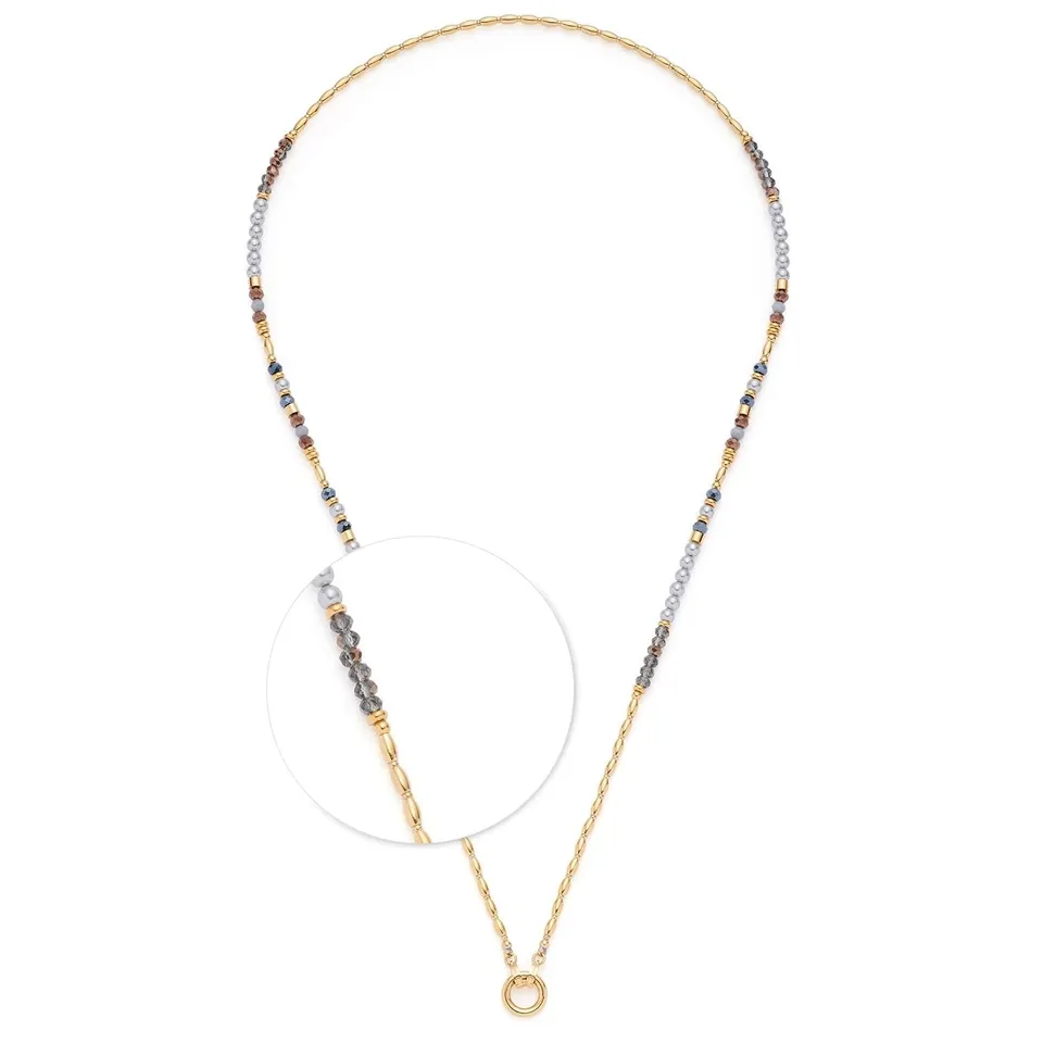 leonardo-cindy-collier-sautoir-perles-bleu-70-cm-dor image 1