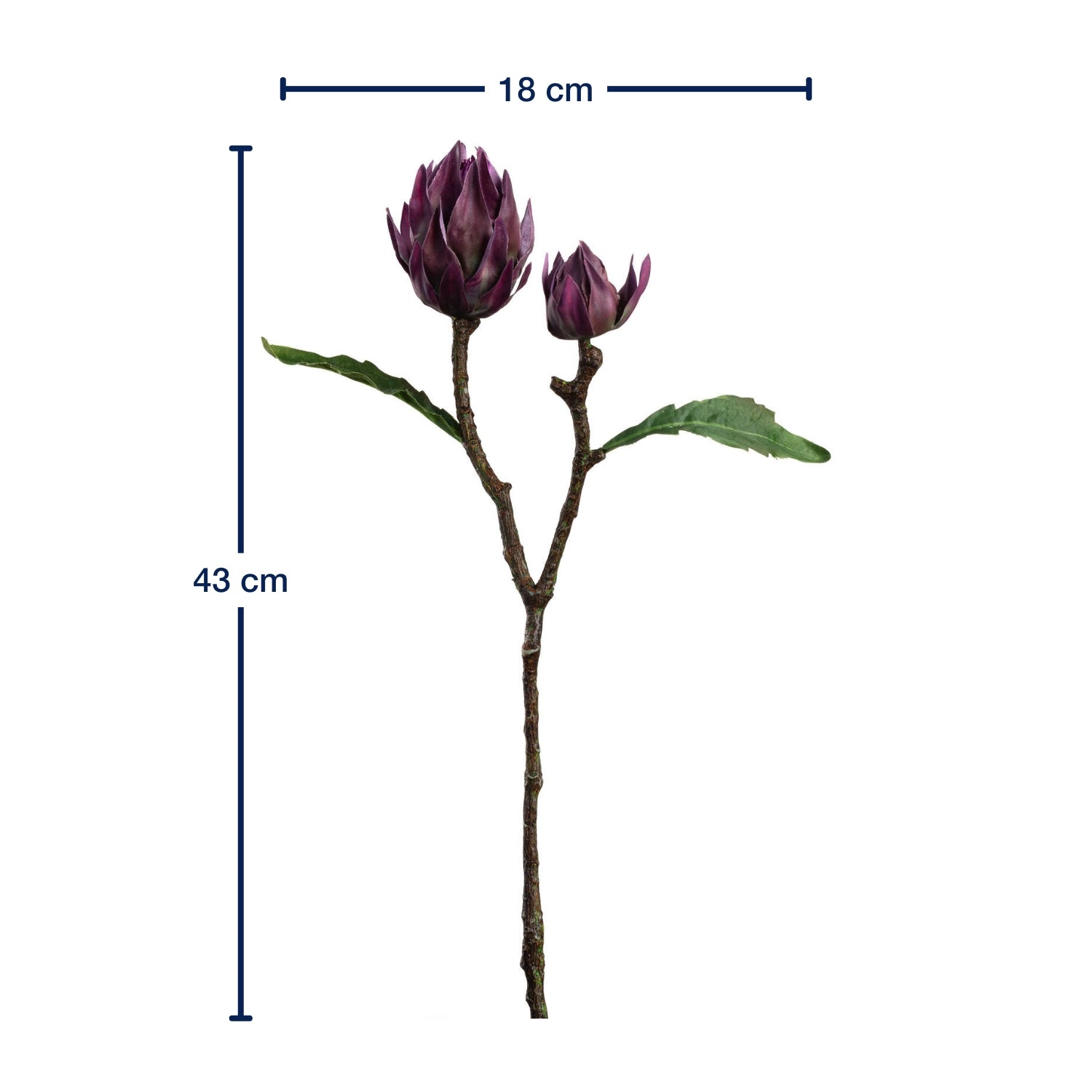 leonardo-fiore-artichaut-artificiel-violet-43-cm image 2