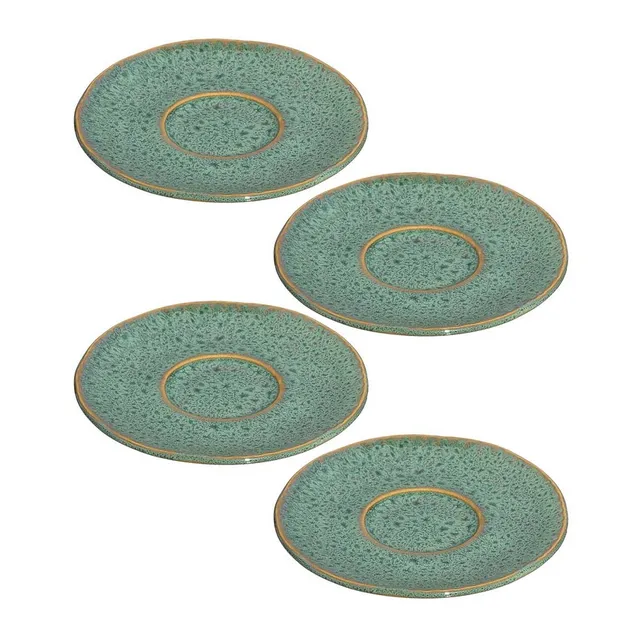 leonardo-matera-sous-tasse-11-cm-lot-4-c-ramique-vert image 1