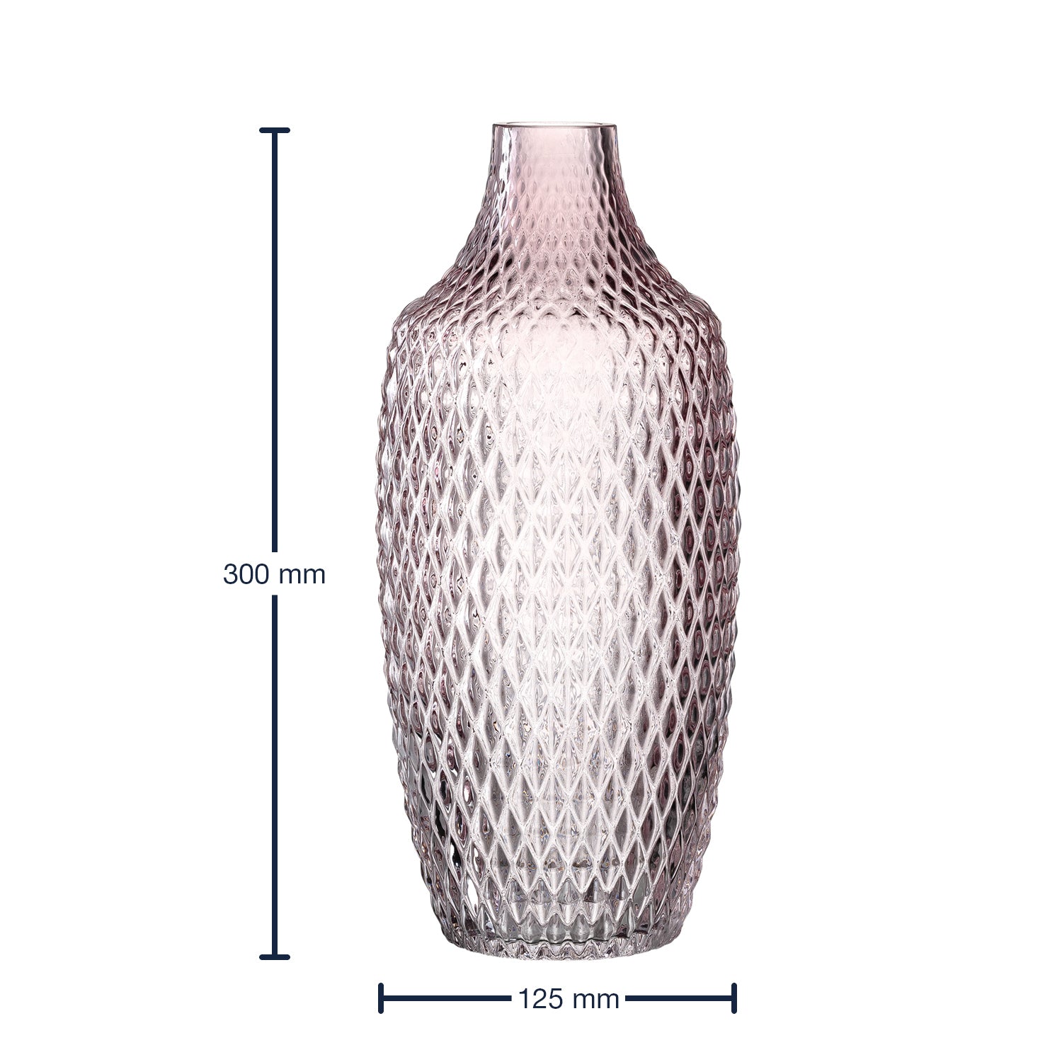 leonardo-poesia-vase-en-verre-viola-30-cm-fait-main image 2