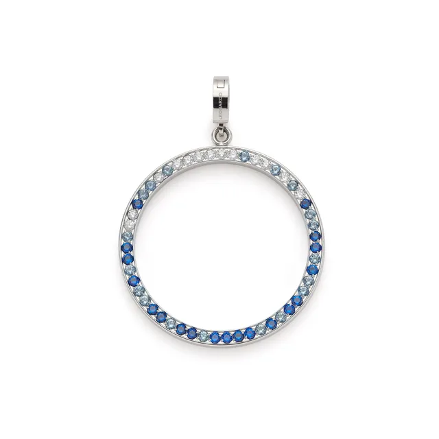 leonardo-clip-mix-clarence-pendentif-rond-bleu-zircon image 1
