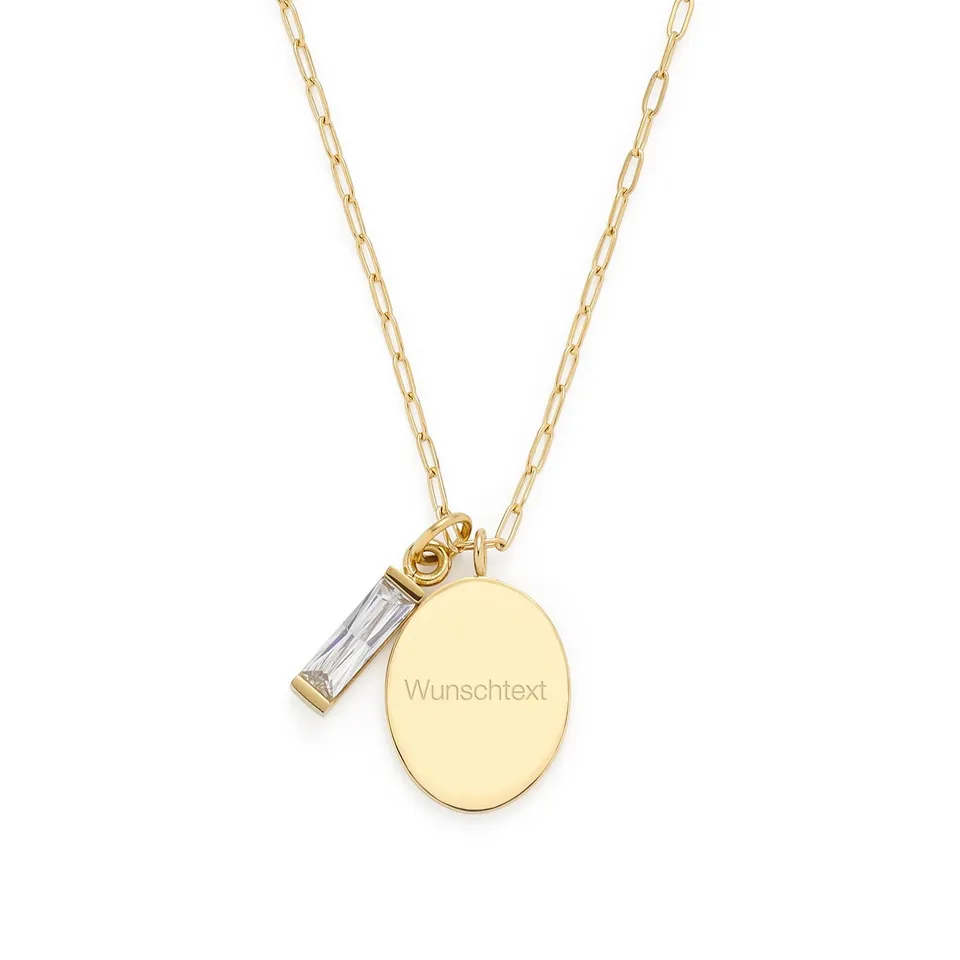 leonardo-it-s-me-collier-45-cm-dor-gravure-pierre image 1