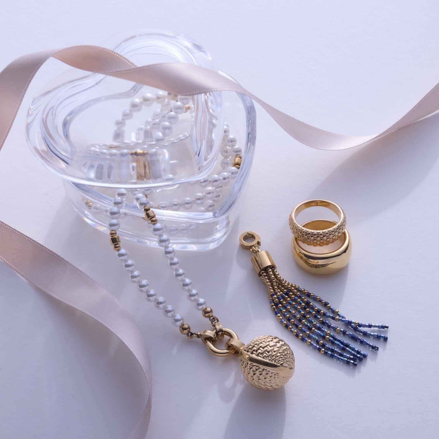 leonardo-lou-clip-mix-pendentif-pompon-bleu-dor-m image 2