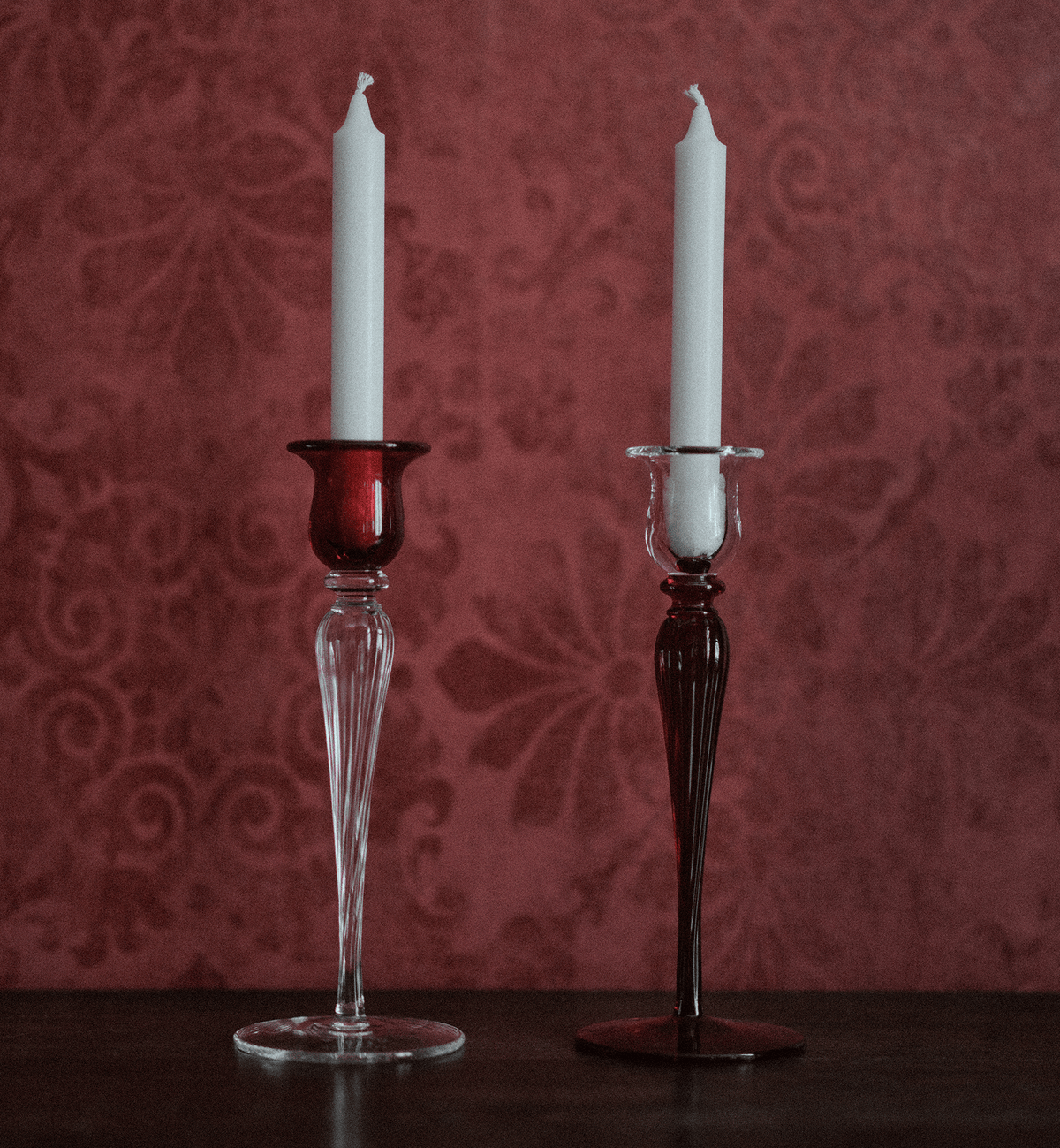 krosno-bougeoir-cristal-coupelle-rubis-25-cm image 2