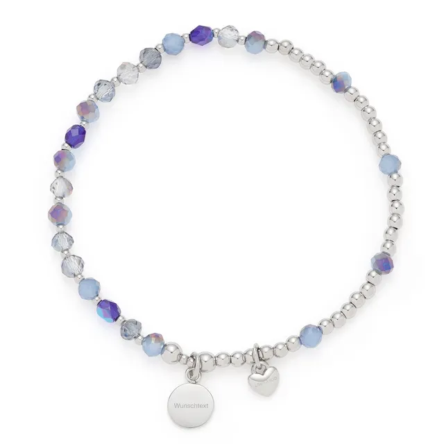 leonardo-unita-bracelet-ciao-bleu-gravure-lastique image 1