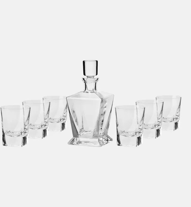 krosno-caro-service-whisky-carafe-7-pi-ces-750-ml-cristal image 1