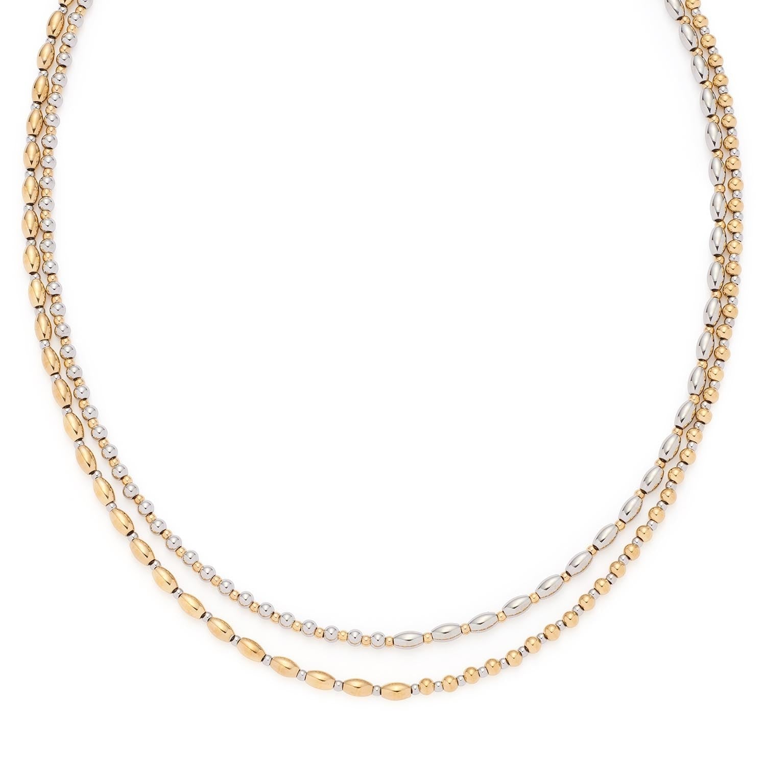 leonardo-sabrina-collier-bicolore-45-cm-perles image 5