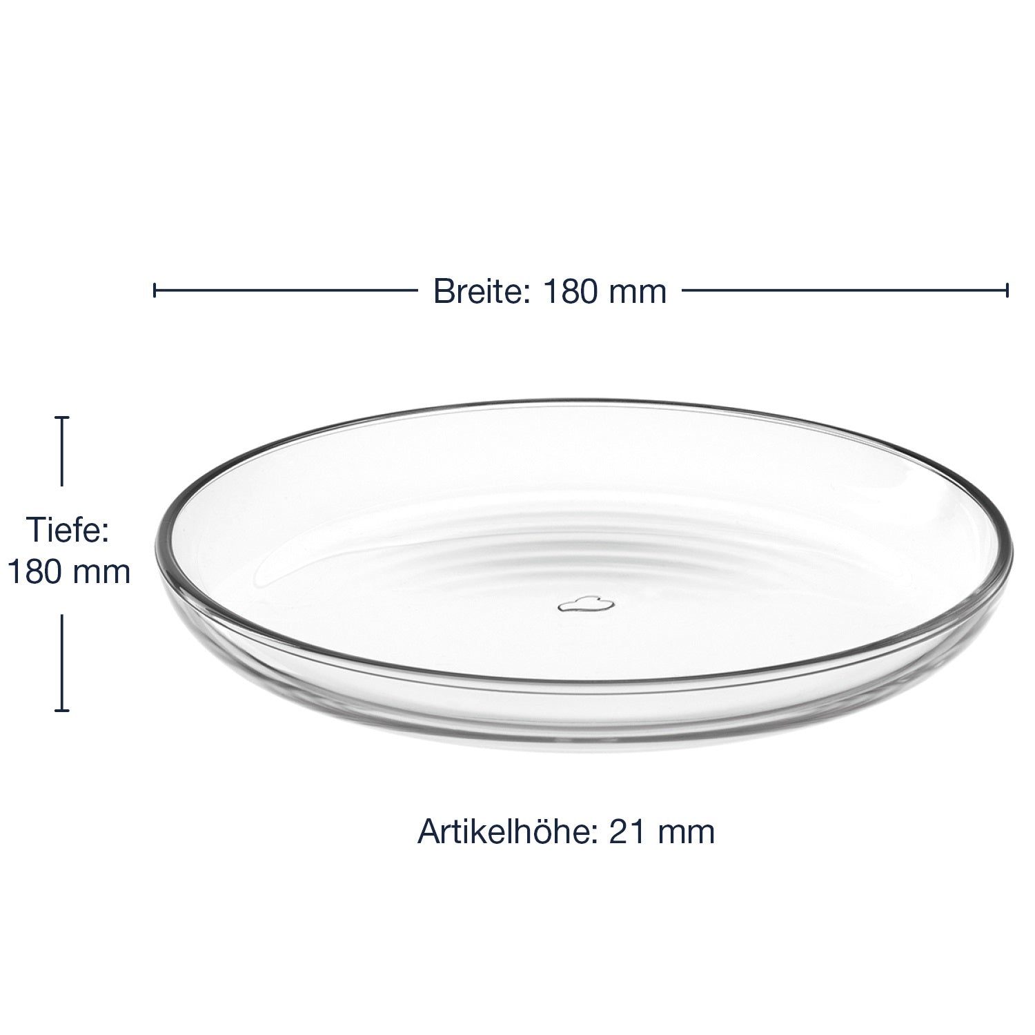 leonardo-cucina-assiette-18-cm-lot-de-6-verre-transparent image 2