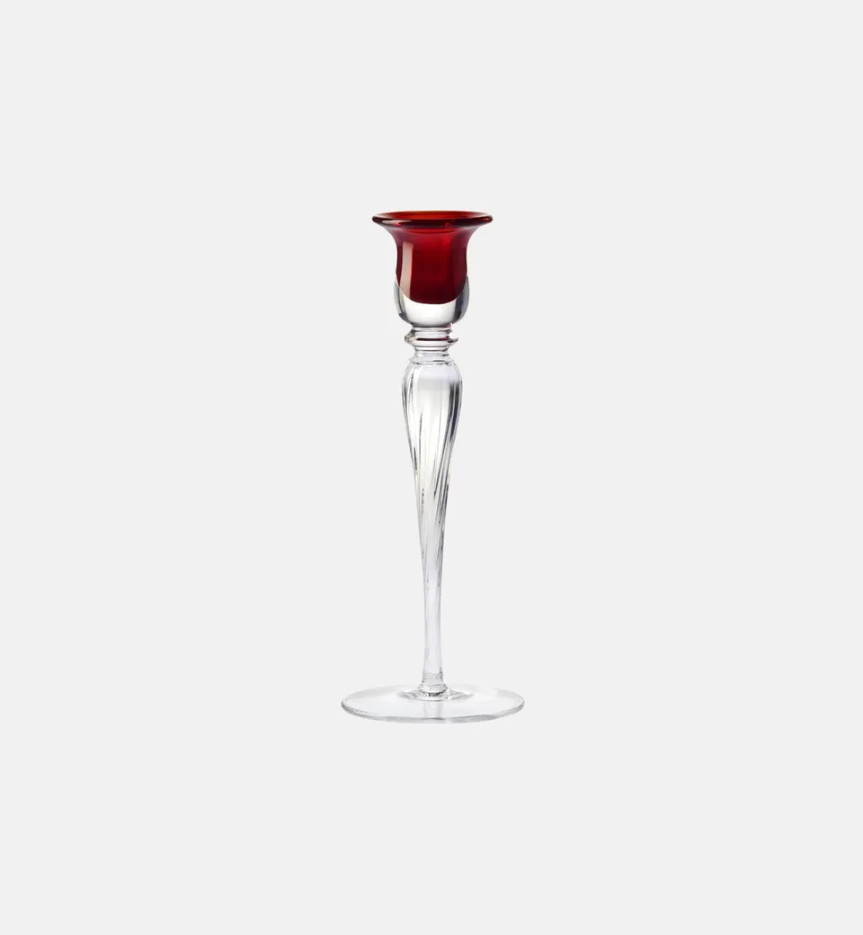 krosno-heritage-bougeoir-cristal-rubis-25-cm-art-d-co image 1