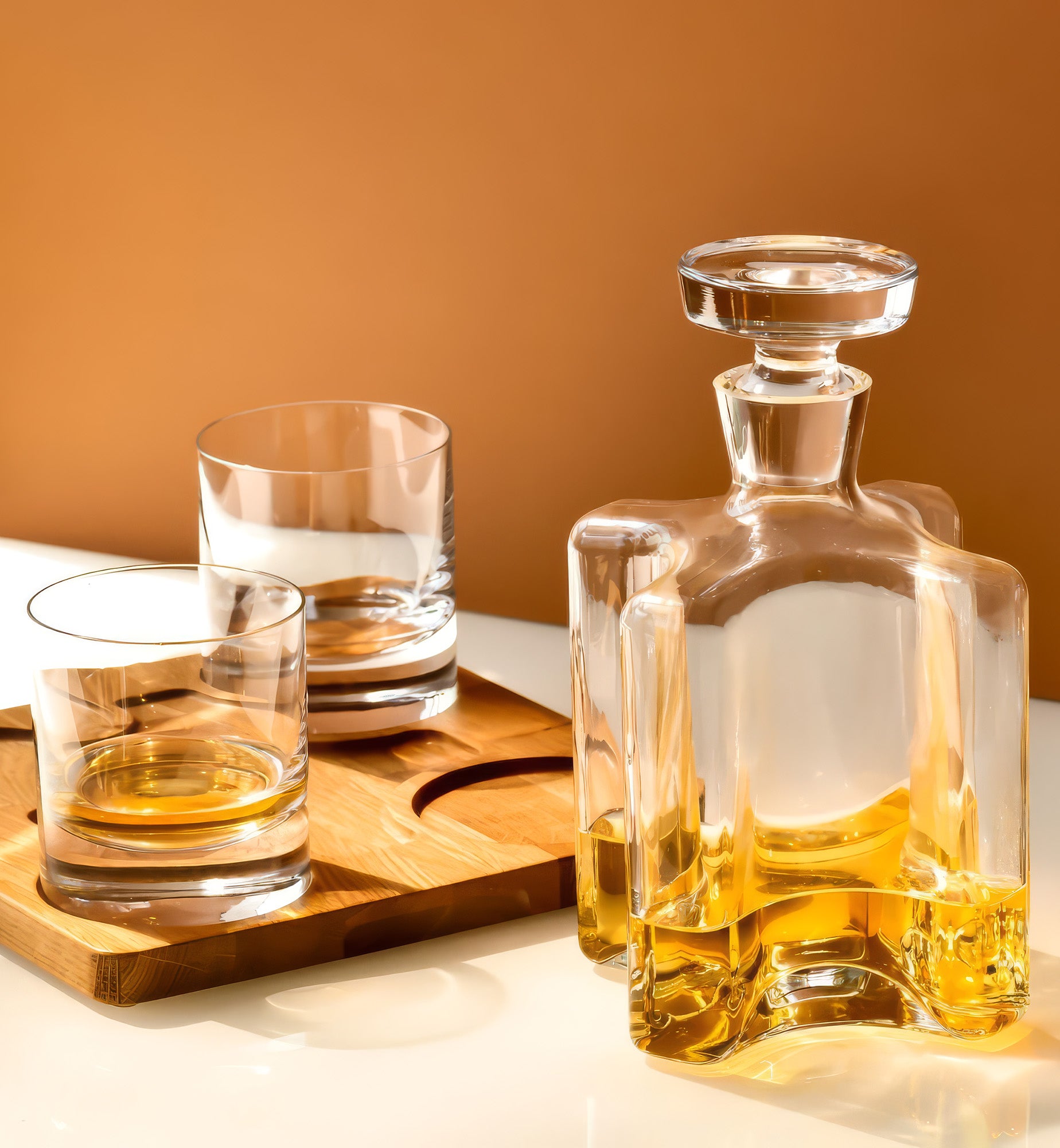 krosno-oak-coffret-whisky-carafe-4-verres-plateau-ch-ne image 6