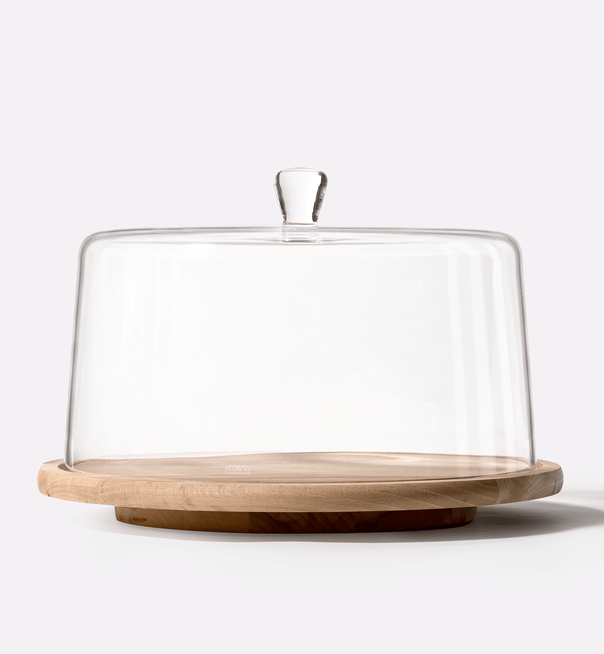 krosno-glamour-cloche-g-teau-plateau-bois-33-cm image 1