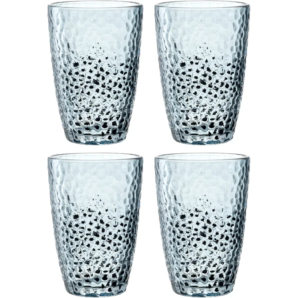 leonardo-matera-verre-eau-340-ml-bleu-lot-de-4 image 1