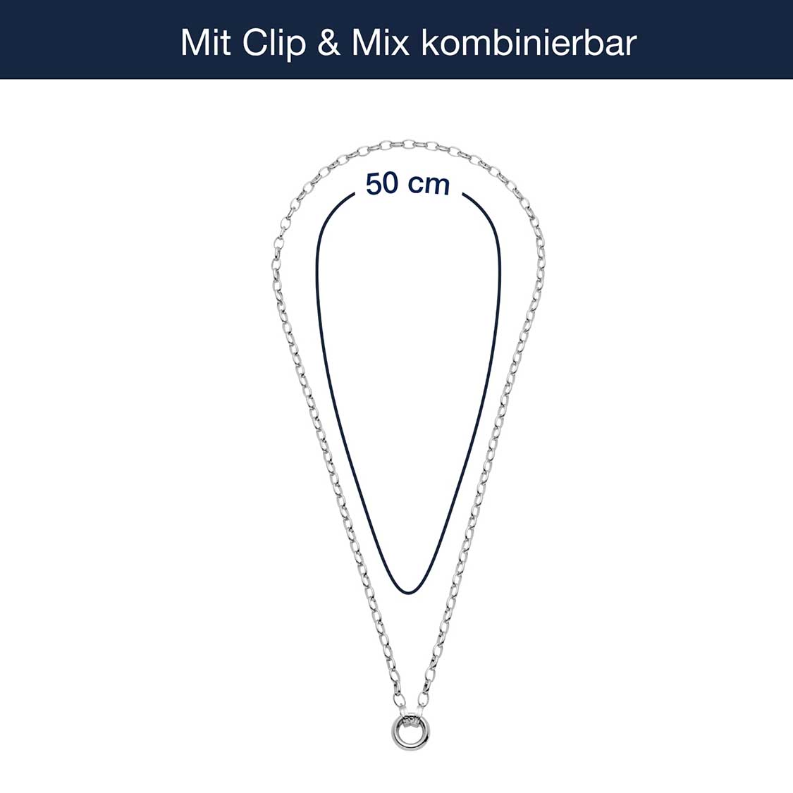 leonardo-tomke-clip-mix-collier-50-cm-argent image 4
