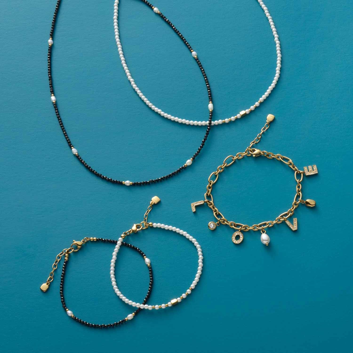 leonardo-ciao-nola-collier-perles-noir-dor-42-cm image 7
