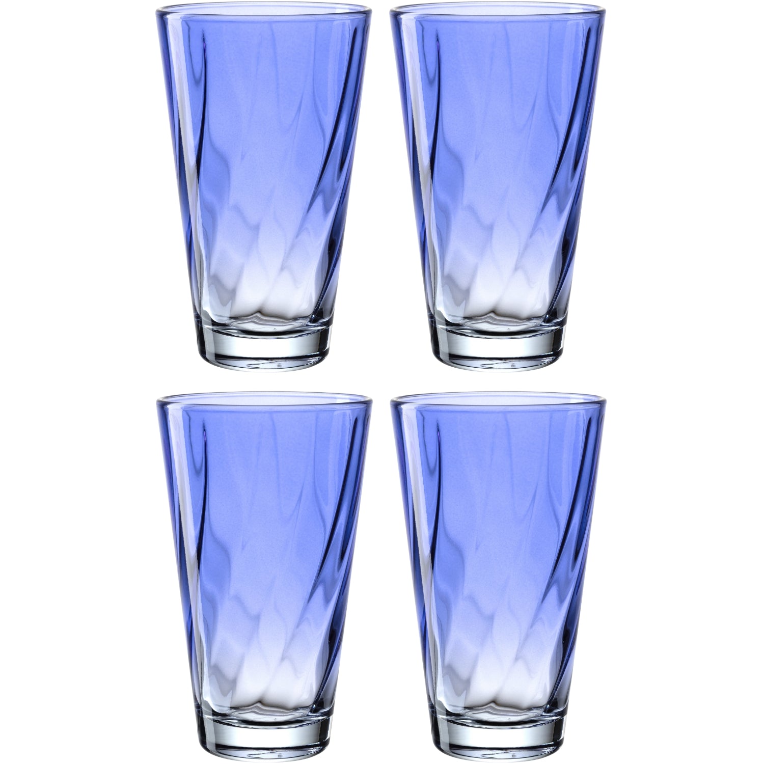 leonardo-twist-verre-eau-300-ml-bleu-lot-de-4-torsad image 1