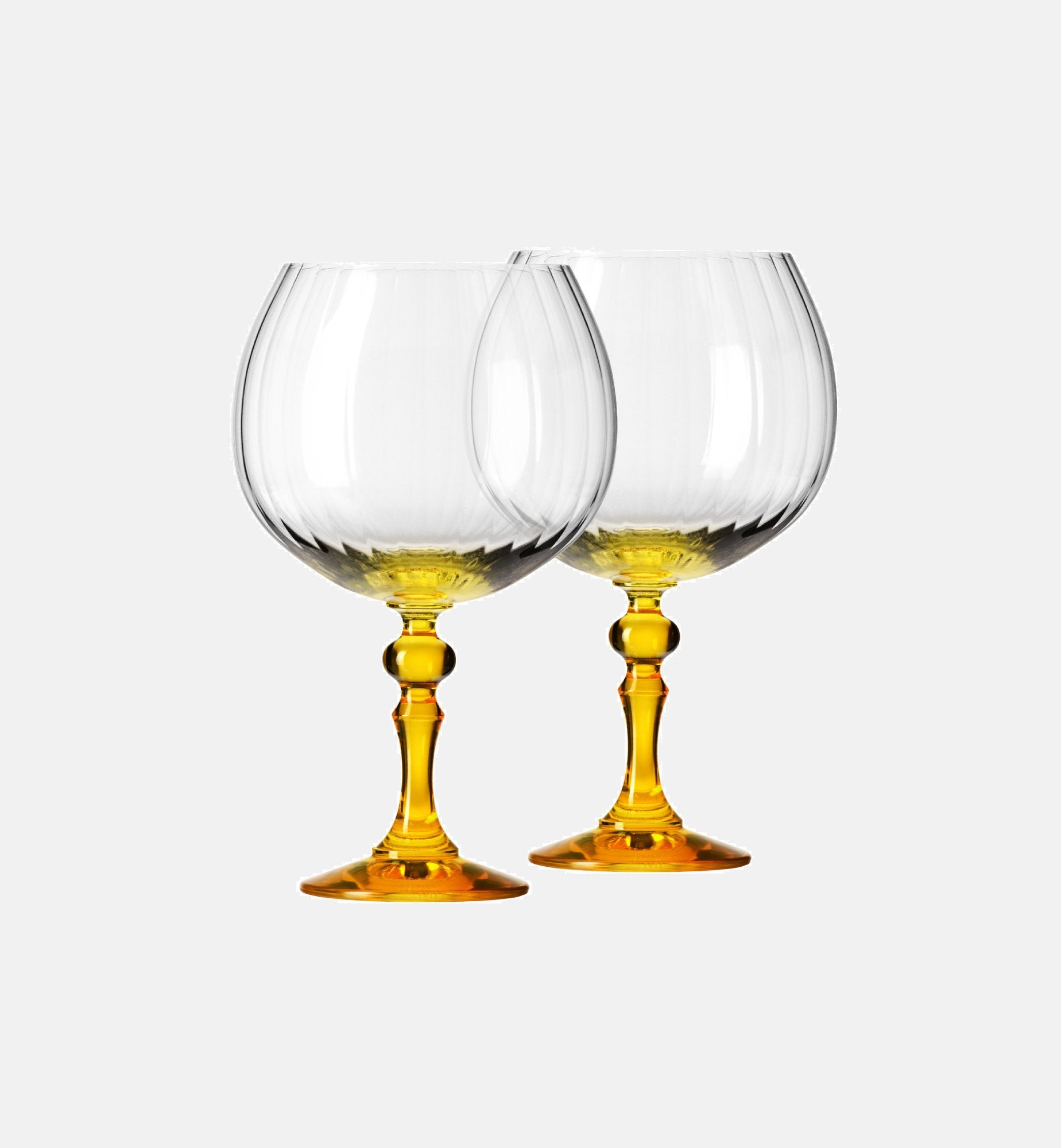 krosno-bubble-verre-gin-660-ml-pied-jaune-stri image 2