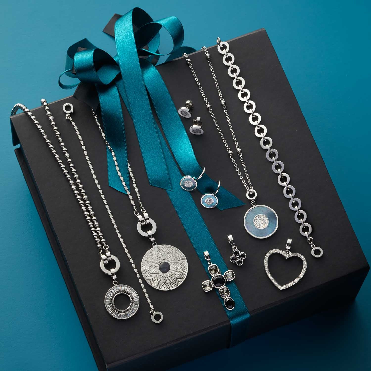 leonardo-matrix-lusso-clous-d-oreilles-argent-cristaux image 3