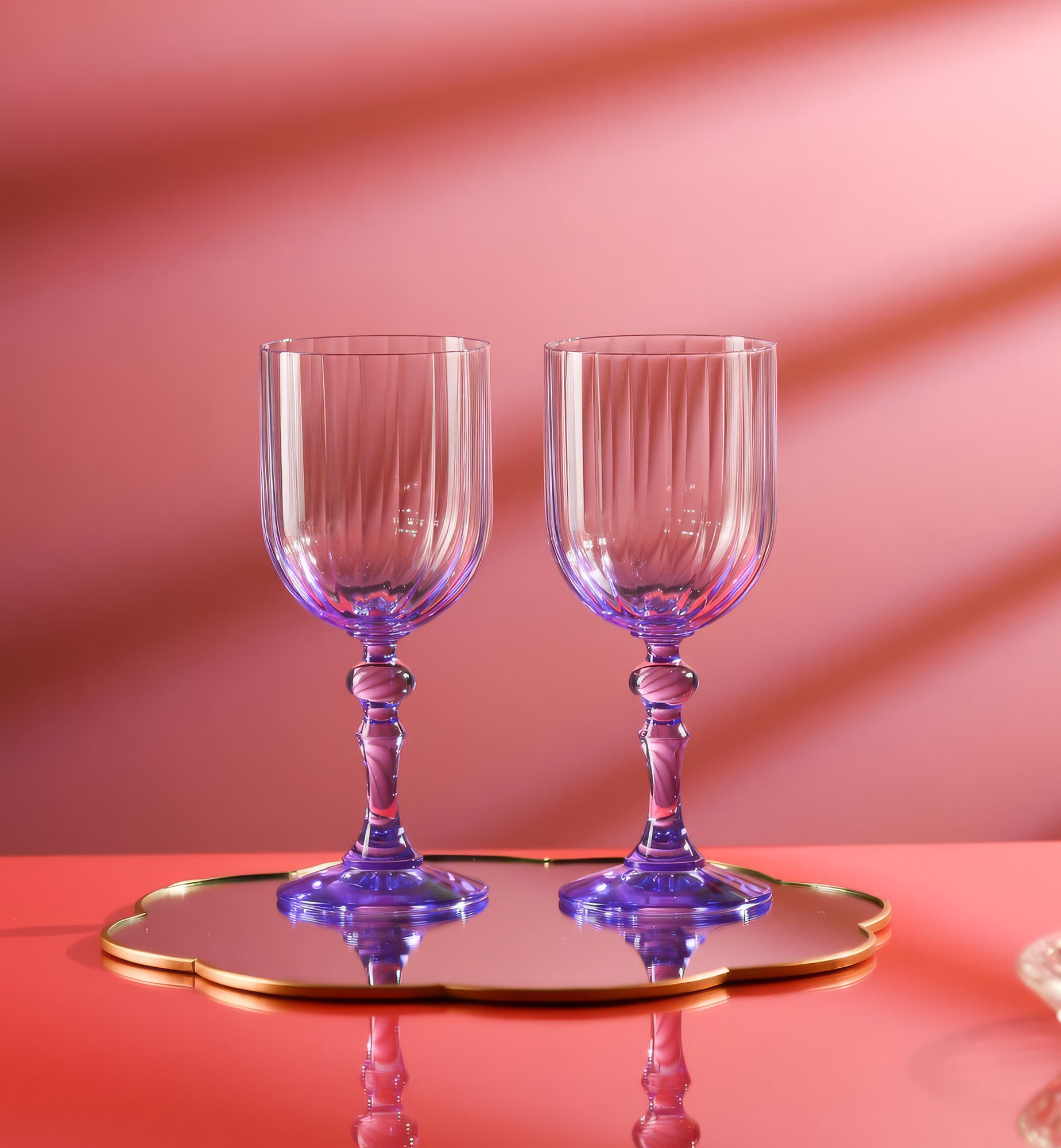 krosno-bubble-300-ml-verre-vin-pied-violet image 3